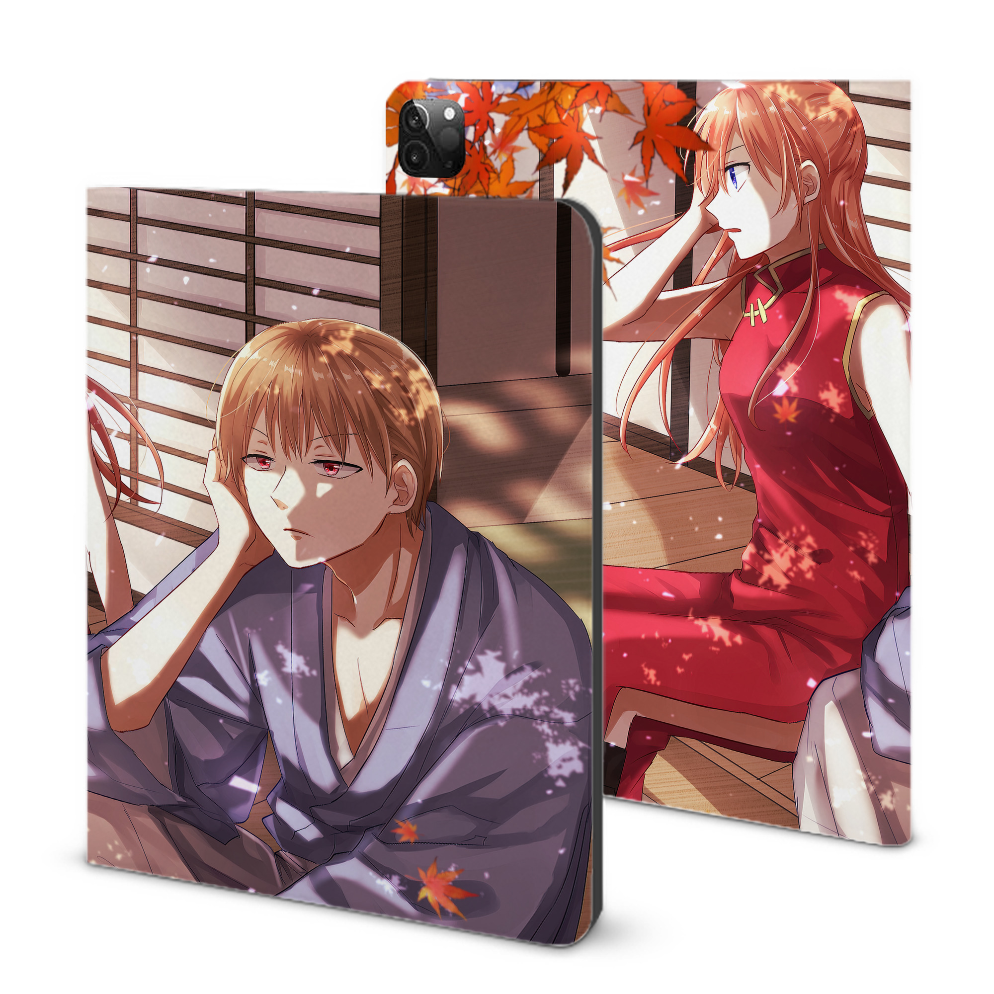 （画像用） ぎんたま 坂田銀時（さかたぎんとき） 神楽 志村新八（しむら しんぱち） GINTAMA Sakata Gintoki Kagura Shimura Shinpachi IPadケース ペンホルダー付き ブックスタイルデザイン